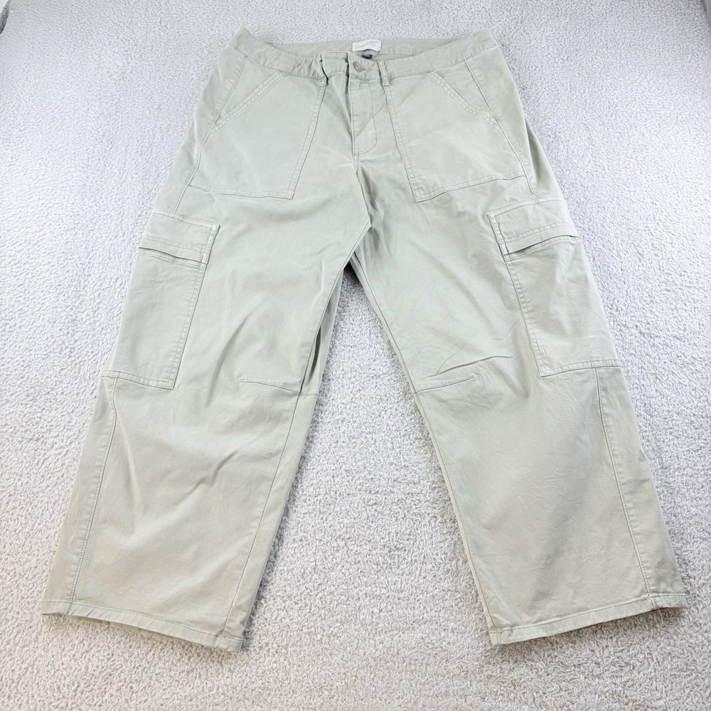 Khaki Barrel Leg Jeans Cargo Pants Womens  14 Universal Thread Utility Workwear